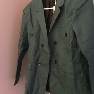 Green Double Breasted Blazer